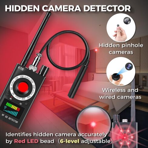 Hidden Camera Detector, Anti Spy Camera Finder, RF Signal Bug Detector, GPS Tracker Detector, Magnetic Detector, 1000mAh, Hidden Device Detector Privacy Protection for Car, Hotel, Home, Office in Saudi Arabia