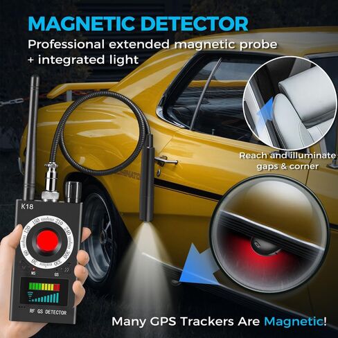 Hidden Camera Detector, Anti Spy Camera Finder, RF Signal Bug Detector, GPS Tracker Detector, Magnetic Detector, 1000mAh, Hidden Device Detector Privacy Protection for Car, Hotel, Home, Office in Saudi Arabia