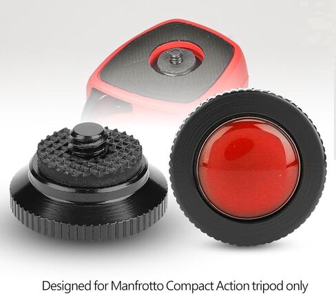Round Quick Release Plate, 1/4in Aluminium Alloy Quick Release Round Camera Mount Plates, Portable Camera Tripod Mount Clamp for Compact Action Tripods, 0.94in, Red in Saudi Arabia