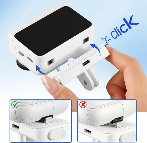 Charging Quick Release Mount for Insta360 Go Ultra Batteries Accessories | Magnetic Rechargable Base Dock Station Adapter (White) in Saudi Arabia