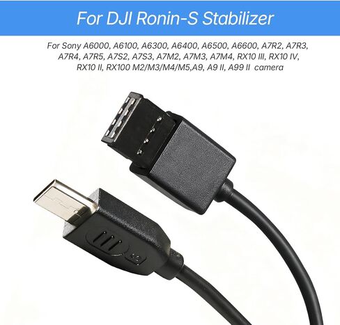 كابل تحرير مصراع الكاميرا MCC إلى USB متعدد لمثبت DJI Ronin-S، لـ SN A6400 A6600 A7R4 A7R5 A7S3 A7M4 كابل تحكم RSS منحني للكاميرا 42.5 سم in Kuwait