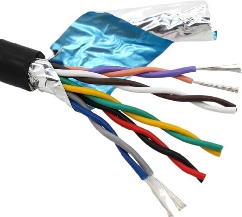 1m Twisted Pair Shielded Cable Wire 2/4/6/8/10core 26 24 AWG tinned Copper core Communication Signal Control Wire(2 Core 26AWG Gray) in Saudi Arabia