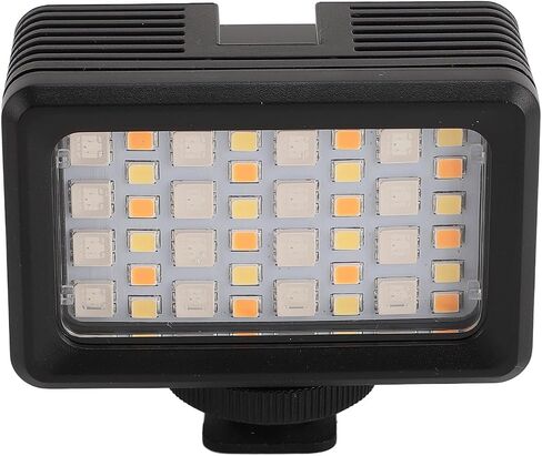 RGB LED Video Light, 130FT Underwater LED Camera Light Photography Lighting with 1/4 Inch Adapter & Cold Shoe Mount, Ideal for Live Streaming Photography in Saudi Arabia