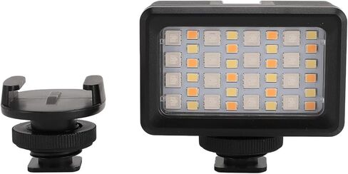 RGB LED Video Light, 130FT Underwater LED Camera Light Photography Lighting with 1/4 Inch Adapter & Cold Shoe Mount, Ideal for Live Streaming Photography in Saudi Arabia