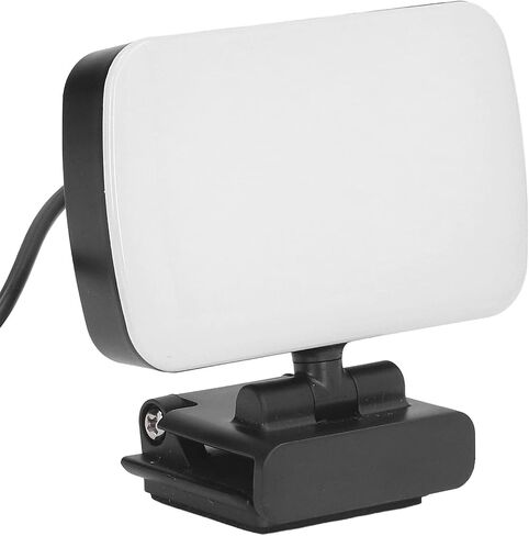 LED Fill Lights, 360° Rotatable Clip On 10 Level Adjustable Lamp for Video Conferencing, Portable USB Light for Remote Offices, ABS Material in Saudi Arabia