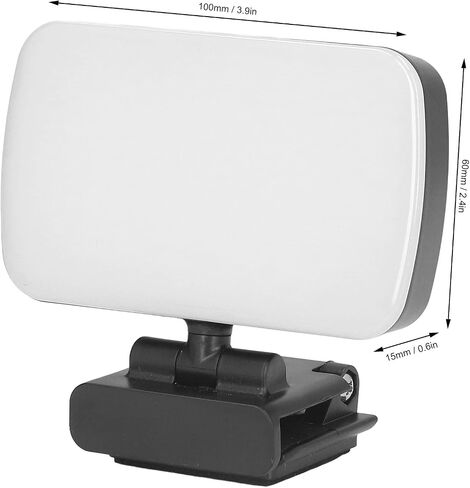 LED Fill Lights, 360° Rotatable Clip On 10 Level Adjustable Lamp for Video Conferencing, Portable USB Light for Remote Offices, ABS Material in Saudi Arabia