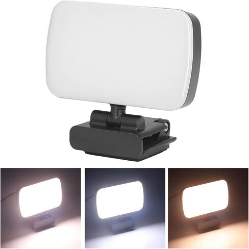 LED Fill Lights, 360° Rotatable Clip On 10 Level Adjustable Lamp for Video Conferencing, Portable USB Light for Remote Offices, ABS Material in Saudi Arabia
