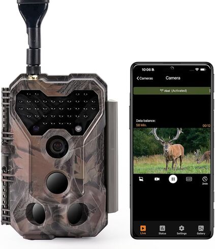 Meidase S965 Cellular Trail Camera, 4G LTE, 48MP Photo, 1296P HD Video, Live View, On-Demand, Shared Data Plan, Motion Activated in Saudi Arabia