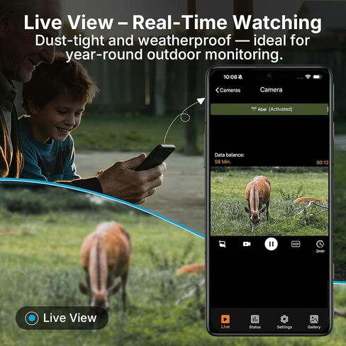 Meidase S965 Cellular Trail Camera, 4G LTE, 48MP Photo, 1296P HD Video, Live View, On-Demand, Shared Data Plan, Motion Activated in Saudi Arabia