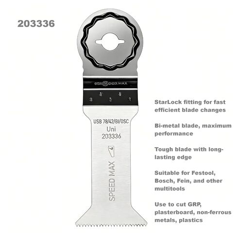 203336 USB 78/42/Bi/OSC/5 Starlock Max Bi-Metal Universal Saw Blade 5-Pack for Oscillating Multi-Tool Replacement for Festool 203336 in Saudi Arabia