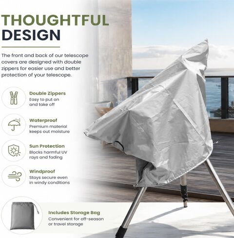 Telescope Cover for Vaonis Vespera Pro 2 2025–2026,Oxford Cloth Protective Adjustable Drawstring for Outside or Indoor Use,Silver in Saudi Arabia