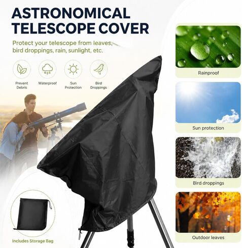 Telescope Cover for Vaonis Vespera Pro 2 2025–2026,Oxford Cloth Protective Adjustable Drawstring for Outside or Indoor Use,Silver in Saudi Arabia