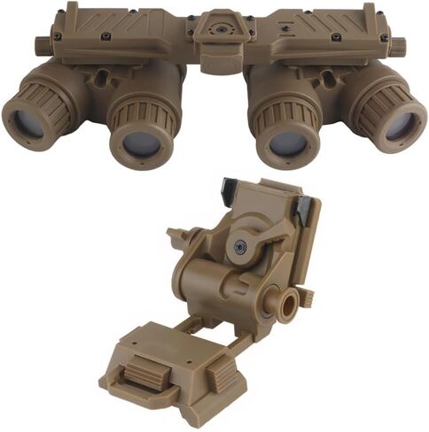 Tactical Night Vision Goggles Model with Adjustable Helmet Mount for PVS15/PVS18/GPNVG18, No Function (Tan) in Saudi Arabia
