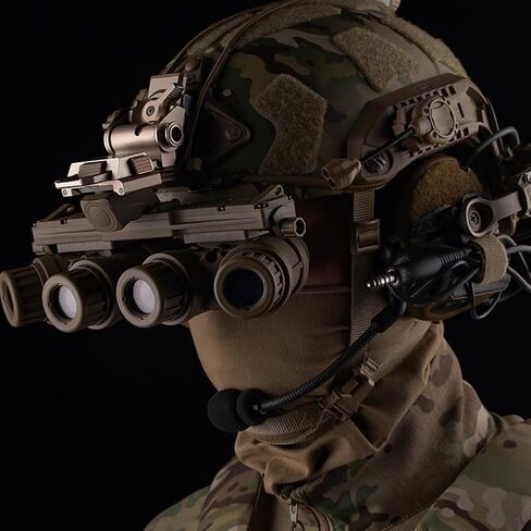 Tactical Night Vision Goggles Model with Adjustable Helmet Mount for PVS15/PVS18/GPNVG18, No Function (Tan) in Saudi Arabia