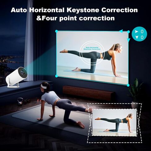 Mini Projector,Portable Projector with Dual Band WIFI and Bluetooth | 270° Rotatable, Auto Keystone Correction,35"-130" Screen, Video Projector,Support 4K 1080P,Indoor & Outdoor in Saudi Arabia