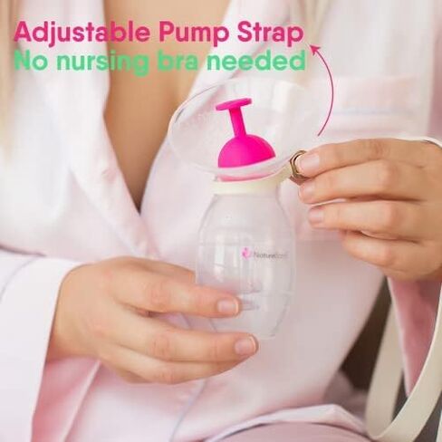 NatureBond Silicone Breast Pump with lid, Stopper, Strap, Pouch. Breastfeeding Essential Premium All in 1 Set. 3.4oz 100ml (Premium All-in-ONE) in Saudi Arabia