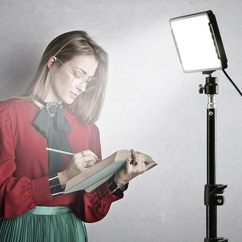 LED Video Light Adjustable Brightness USB Photo Lamps for Photography Studio Live Streaming, 2PCS Kit for Video Conferencing, Alloy ABS Material in Saudi Arabia