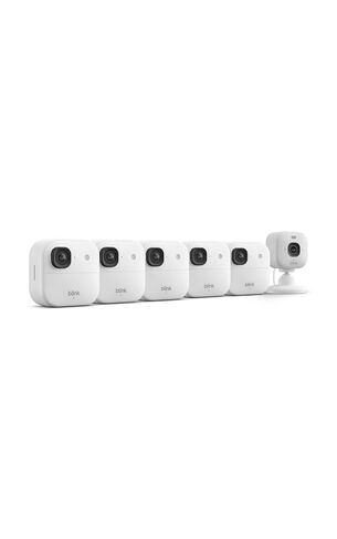 Blink Outdoor 2K+ and Mini 2K+ (newest model) — Wireless and plug-in 2K resolution smart security cameras, Sync Module Core included — 6 Cameras (White) in Saudi Arabia