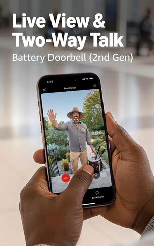 Ring Battery Doorbell (newest model), Speckled Gray with Floodlight Cam Pro (newest model), White in Saudi Arabia