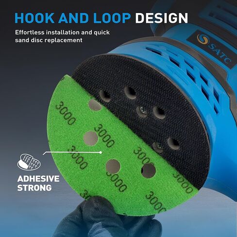 5 Inch Wet Dry Sanding Discs 100 Pack, 8 Holes Hook and Loop Sandpaper, Assorted 180 to 5000 Grits Orbital Sander Sand Paper for Wood, Auto Body, Metal Finishing in Saudi Arabia
