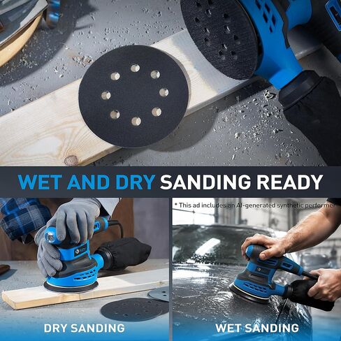 5 Inch Wet Dry Sanding Discs 100 Pack, 8 Holes Hook and Loop Sandpaper, Assorted 180 to 5000 Grits Orbital Sander Sand Paper for Wood, Auto Body, Metal Finishing in Saudi Arabia