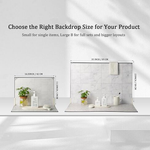 23 x 35 in Product Photography Backdrops, 10 Sheets, 20 Patterns | Double-Sided, Water-Resistant Backdrops for Food, Jewelry, Cosmetics, Crafts, Flat Lays and Content Creation in Saudi Arabia