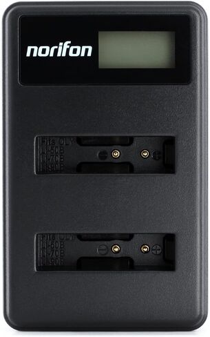 Norifon LI-50B Dual Channel LCD USB Charger for Olympus D-750, SH-21 | Compatible with Olympus SP-800UZ, SP-810UZ, SP-815UZ, Stylus 1010, 1030SW, SZ-12, SZ-14, Tough TG-2, VR-340, VR-350 Cameras in Kuwait