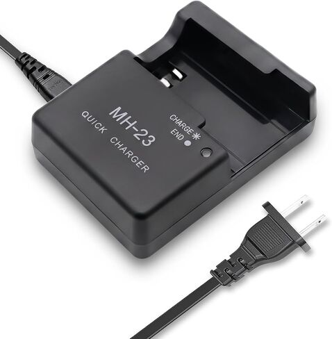 MH-23a Charger Compatible with Nikon D3000, D5000, D60, D40, D40X Digital SLR Cameras, EN-EL9 EN-EL9a Quick Charging Base with US AC Power Cord, Replacement MH-23 Charger in Saudi Arabia