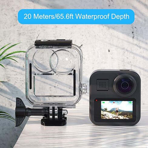 Panoramic Camera Sealed Housing Shell Cover PC Stainless Steel 20 Meters Depth Protecting Diving Case Transparent Professional Underwater Photography Accessory for Max in Saudi Arabia