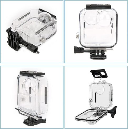 Panoramic Camera Sealed Housing Shell Cover PC Stainless Steel 20 Meters Depth Protecting Diving Case Transparent Professional Underwater Photography Accessory for Max in Saudi Arabia