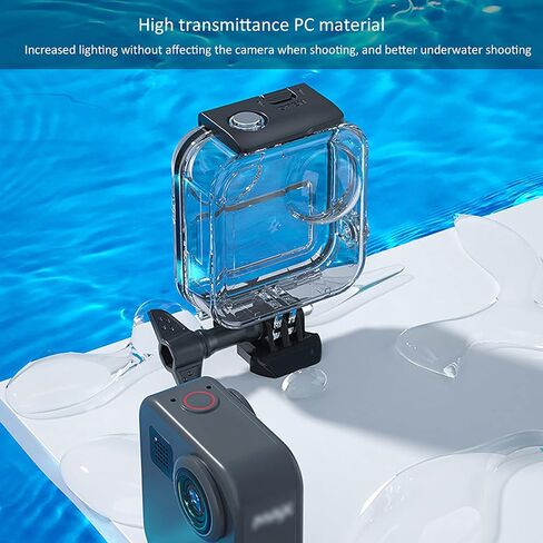 Panoramic Camera Sealed Housing Shell Cover PC Stainless Steel 20 Meters Depth Protecting Diving Case Transparent Professional Underwater Photography Accessory for Max in Saudi Arabia