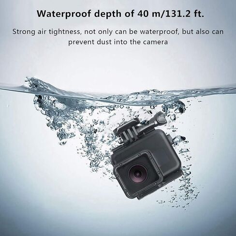 Plastic Sealed Diving Housing Protective Case Cover Shell 40m 131ft Underwater Depth Black Heavy Duty Submarine Photography Video Accessory for 5 6 7 in Saudi Arabia