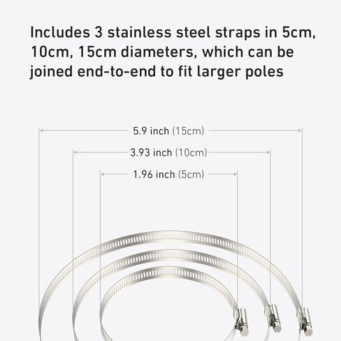Pole Mount for eufyCam S4, PoE Bullet-PTZ Cam S4 and PoE Cam E40 | Mounting on round or square poles 1.5–12 inches in diameter, no-drill bracket for quick and flexible installation in Saudi Arabia