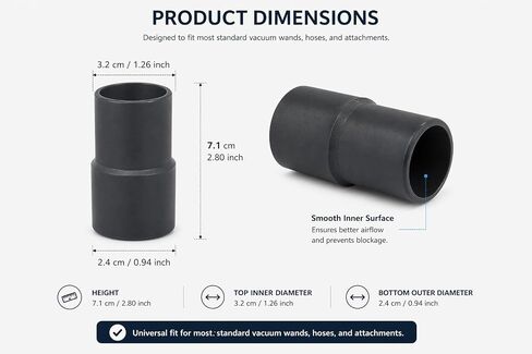 Replacement of Cen-Tec Systems. 1-1/4'' Hose Cuff for Wire-Reinforced Hose, Grey #32-1300-92 in Saudi Arabia