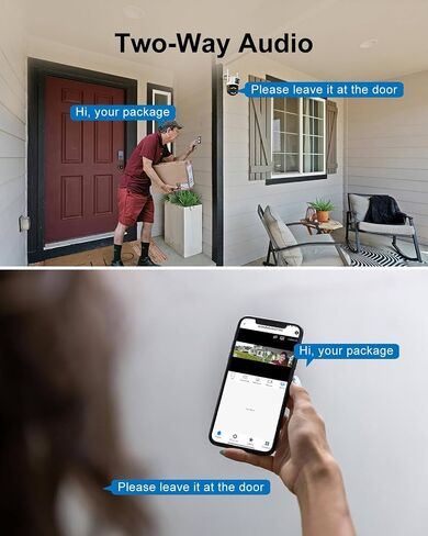 6MP Dual Lens Outdoor Security Camera Outdoor, WiFi Home Surveillance Camera, 2.4GHz Wireless, PTZ, 355°Pan, 90°Tilt, Human Detection & Auto Tracking, 2-Way Audio, IP66, Night Vision, 24/7 recording in Saudi Arabia