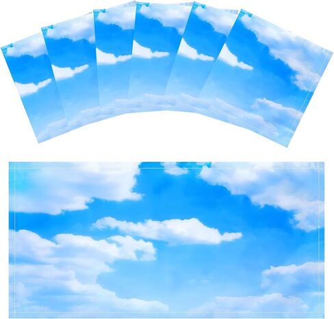 Decorative Fluorescent Light Covers, 6 Pack Magnetic Ceiling Panel Filters, 4 x 2 Feet, for Office, Classroom, Hospital (Blue Sky White Clouds) in Saudi Arabia