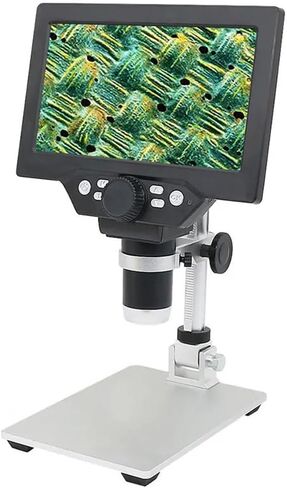 Microscope 7" LCD Digital Microscope 1200X Portable Video Microscope 12MP for Soldering Electronic PCB Inspection Continuous Zoom, AC Without Battery in Saudi Arabia