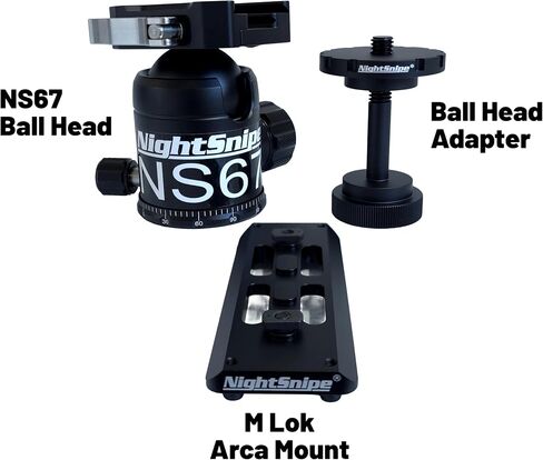 BOG DeathGrip Ball Head Conversion Kit | Ball Head Adapter + Arca-Swiss M LOK Mount + NS67 Ball Head | for use with BOG DeathGrip Tripod in Saudi Arabia