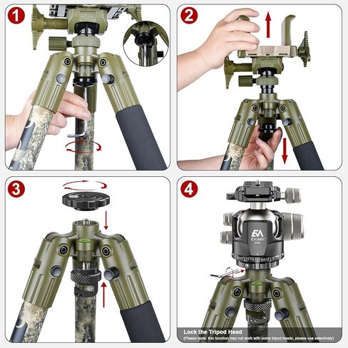 Used - 39.99 EVUMO Ball Head Conversion Kit for BOG DeathGrip Tripod, 6061-T6 Aluminum Ball Head Converter Adapter and Arca Swiss Saddle Mount Plate Complete Kit Combo for BOG Shooting Tripod in Saudi Arabia
