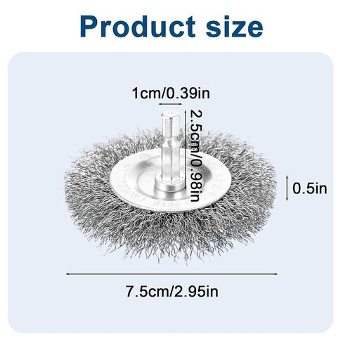 20pcs Wire Wheel for Drill, 3 Inch Stainless Steel Wire Brush for Drill Kit with 1/4-Inch Hex Shank, Drill Brush Kit for Rust Removal & Surface Cleaning, Wheel Brush Set for Metal Wood Paint Stripping in Saudi Arabia
