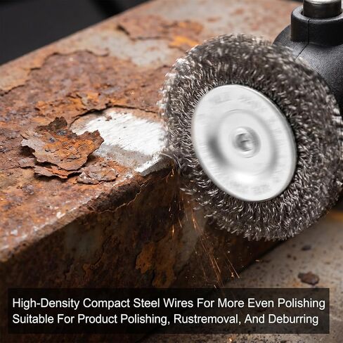 20pcs Wire Wheel for Drill, 3 Inch Stainless Steel Wire Brush for Drill Kit with 1/4-Inch Hex Shank, Drill Brush Kit for Rust Removal & Surface Cleaning, Wheel Brush Set for Metal Wood Paint Stripping in Saudi Arabia