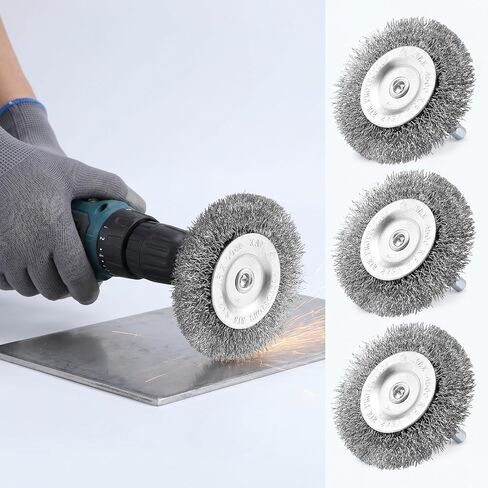 20pcs Wire Wheel for Drill, 3 Inch Stainless Steel Wire Brush for Drill Kit with 1/4-Inch Hex Shank, Drill Brush Kit for Rust Removal & Surface Cleaning, Wheel Brush Set for Metal Wood Paint Stripping in Saudi Arabia