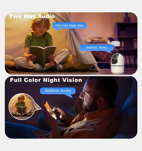 Gyliziex Indoor Security Camera 2 Packs, 2K 5G WiFi Baby/Pet/Dog/Nanny Cameras for Home Security, 360 PTZ Security Cameras with US Servers Phone App, 911 One-Tap Call,AI Smart Detection in Saudi Arabia