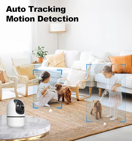 Gyliziex Indoor Security Camera 2 Packs, 2K 5G WiFi Baby/Pet/Dog/Nanny Cameras for Home Security, 360 PTZ Security Cameras with US Servers Phone App, 911 One-Tap Call,AI Smart Detection in Saudi Arabia