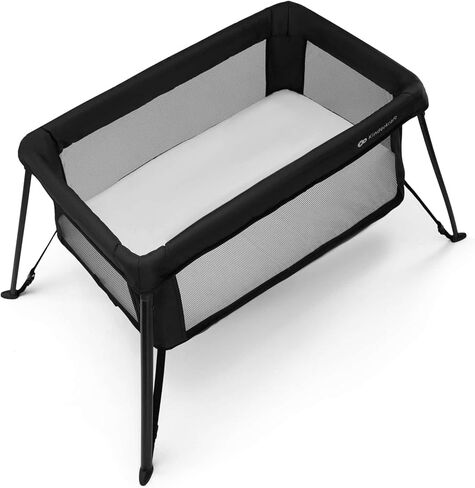 Kinderkraft Cami 3 in 1 Convertible Travel Cot Black | 2 level bassinet and toddler cot, includes rigid support base plate, ultralight 12.8 lbs, 5 sec fold with backpack in Saudi Arabia