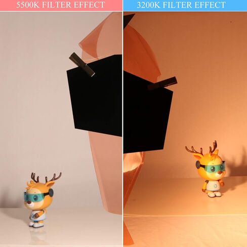 Meking 6pcs 16x20in Lighting Gels Filter with Wooden Clips for Gels 6 Color | Transparent Color Correction Roll Film Plastic Sheet for Led Flash Strobe Light in Saudi Arabia