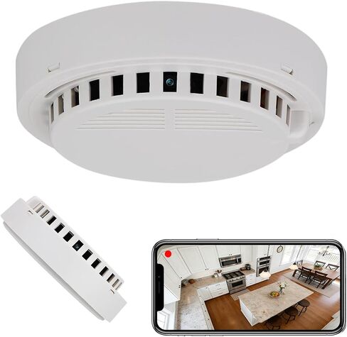 Handcrafted DIY Smoke Detector Camera 150° Wide Angle Hidden Camera, 1080P Full HD/App Control, Night Vision/Motion Detection/SD Storage/2.4G WiFi for Nanny Cam Indoor Security in Saudi Arabia