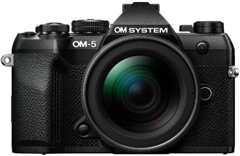 حزمة كاميرا Om SYSTEM OM-5 Mark II بدون مرآة (أسود) | الملحقات المتضمنة (5 قطع) in Kuwait