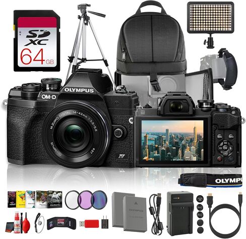 Olympus OM-D E-M10 Mark IV 20.3MP 4K Mirrorless Camera with M.Zuiko 14-42mm EZ Lens (Bundle) in Kuwait