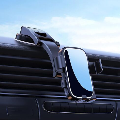 Car Phone Holder for Toyota Kijang Innova II Veloz Verso Verso-S II, 360° Rotatable Dashboard & Vent Mount, One-Hand Operation, Auto Lock, Shockproof Cell Phone Holder,A in Kuwait